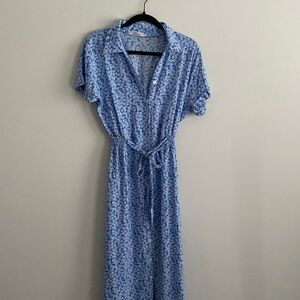 Blue Floral Women's Dress